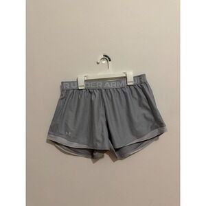 Under Armour Womens Gray Loose Fit Athletic Running Shorts Size Large LG